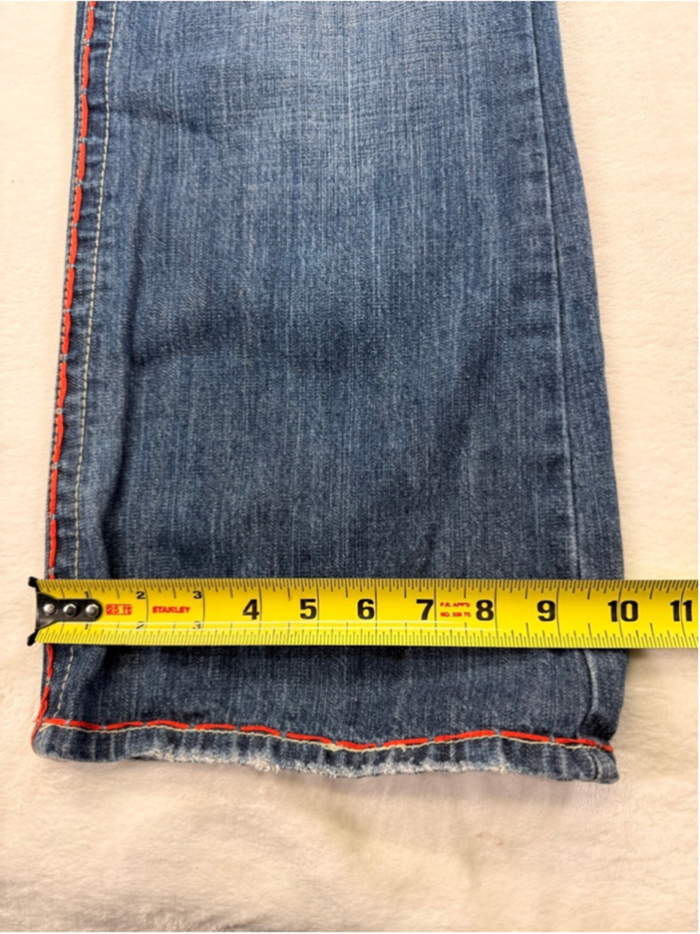 Women's Laguna Beach Vintage Y2K Boot Cut Jeans Red Stitching Skulls Size 34 - Picture 13 of 16